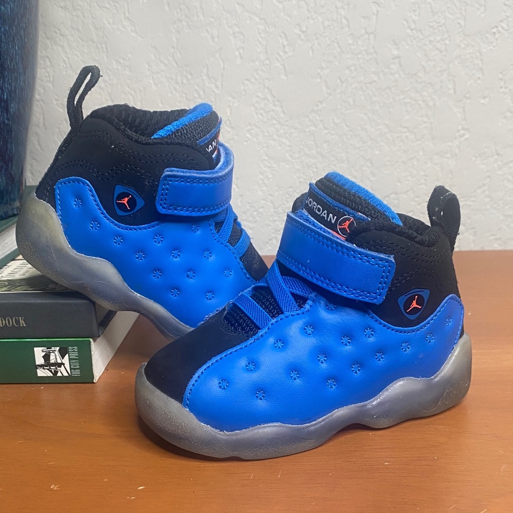 Jordan Jumpman Team II Premium Toddler Blue Spark High-Top Sneakers